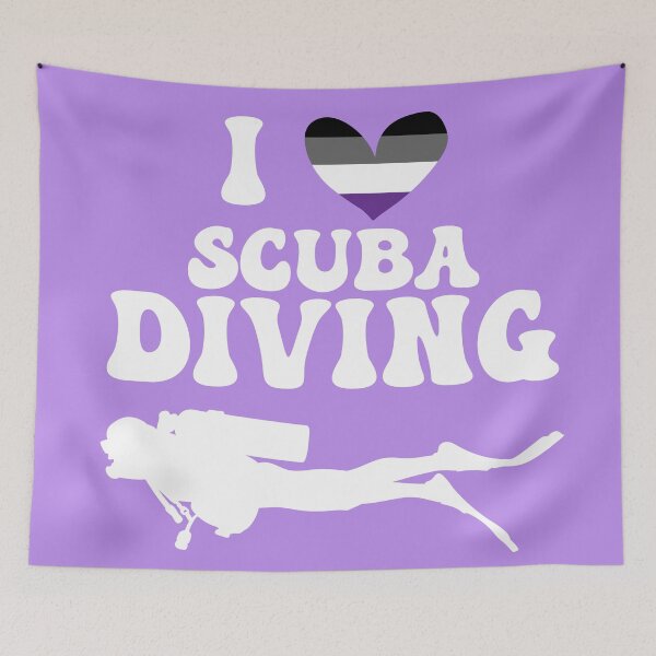 Item preview, I Heart Scuba: Asexual Pride (White) designed and sold by Zia Frazier.