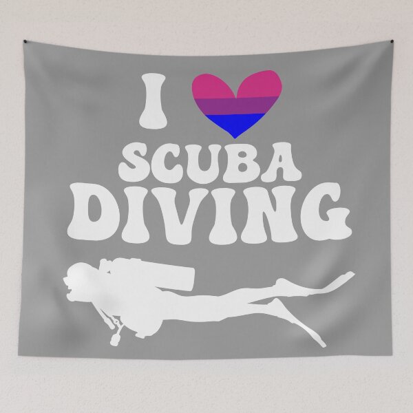 Item preview, I Heart Scuba: Bisexual Pride (White) designed and sold by Zia Frazier.