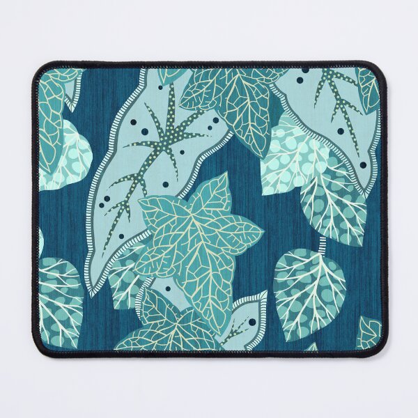 Item preview, Tropical Leaves - Denim Blue & Green  designed and sold by Sarah Thorpe Designs .