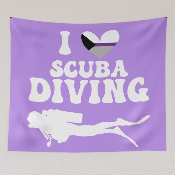 Item preview, I Heart Scuba: Demisexual Pride (White) designed and sold by Zia Frazier.