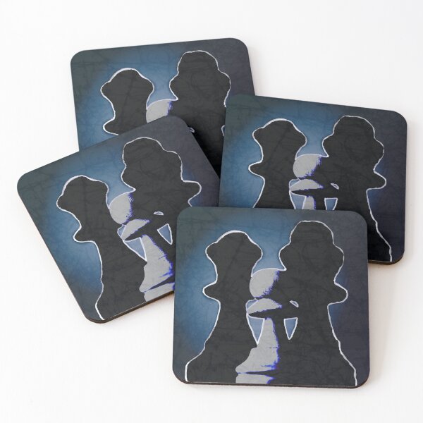 Artikelvorschau, Schachfiguren im Batik-Stil, Blau entworfen und verkauft von AuroraXGreen.