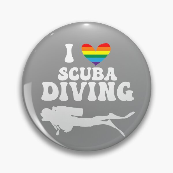 Item preview, I Heart Scuba: Gay Pride (White) designed and sold by Zia Frazier.