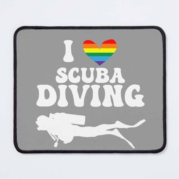 Item preview, I Heart Scuba: Gay Pride (White) designed and sold by Zia Frazier.