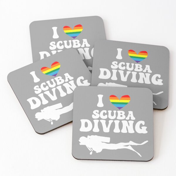 Item preview, I Heart Scuba: Gay Pride (White) designed and sold by Zia Frazier.