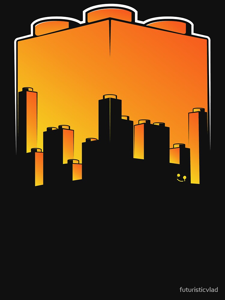 Thumbnail 7 of 7, Essential T-Shirt, BrickCity Sunset designed and sold by futuristicvlad.