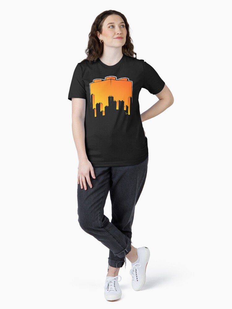 Thumbnail 4 of 7, Essential T-Shirt, BrickCity Sunset designed and sold by futuristicvlad.