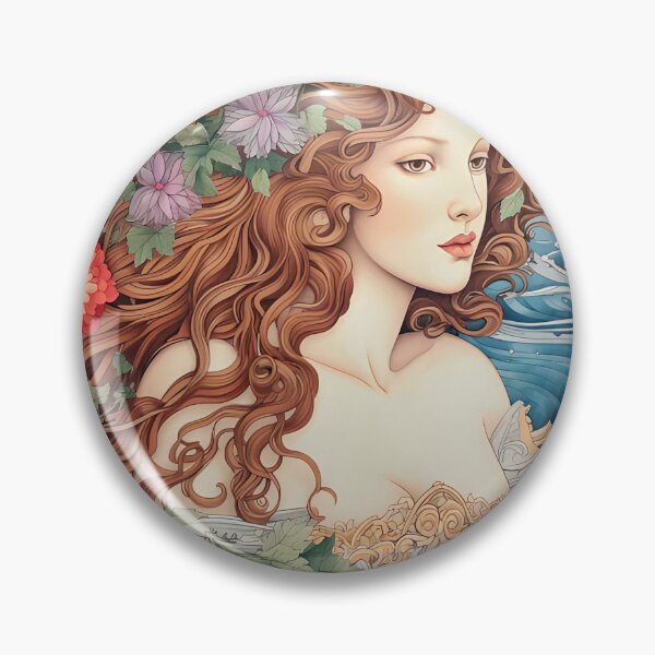 Item preview, Beautiful illustration alluding painting The Birth of Venus by Sandro Botticelli designed and sold by Elnica.