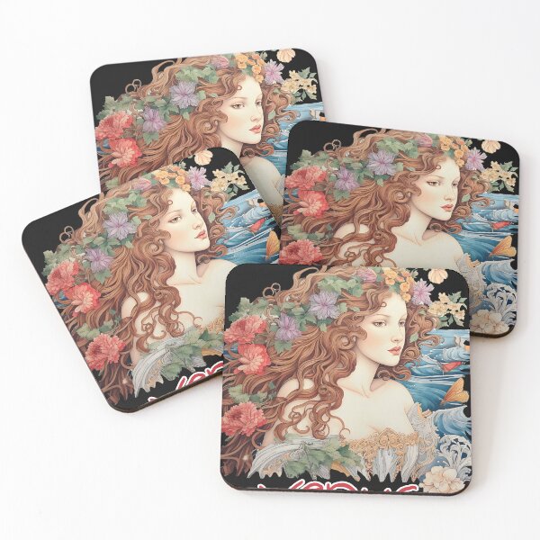 Item preview, Beautiful illustration alluding painting The Birth of Venus by Sandro Botticelli designed and sold by Elnica.