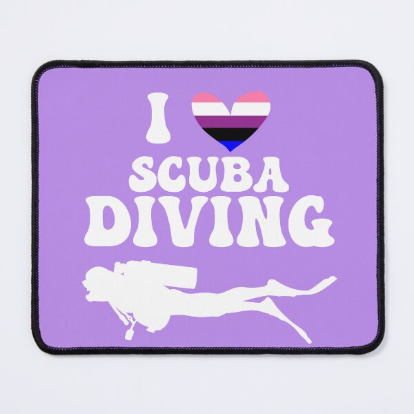 Item preview, I Heart Scuba: Genderfluid Pride (White) designed and sold by Zia Frazier.