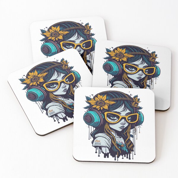 Item preview, Beautiful girl in glasses art designed and sold by NewCoolWest.