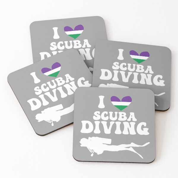 Item preview, I Heart Scuba: Genderqueer Pride (White) designed and sold by Zia Frazier.