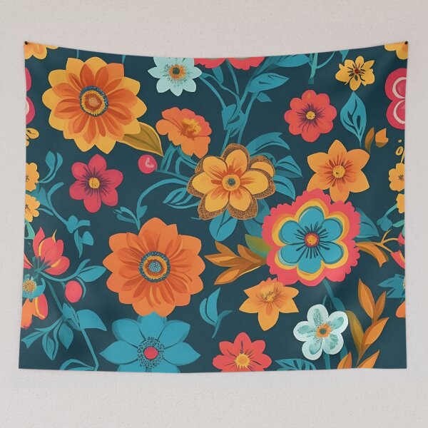 Item preview, Groovy Blooms Embracing the Retro Vibe of 70s Flower Patterns designed and sold by Tamas Das.