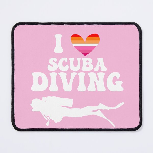 Item preview, I Heart Scuba: Lesbian Pride (White) designed and sold by Zia Frazier.