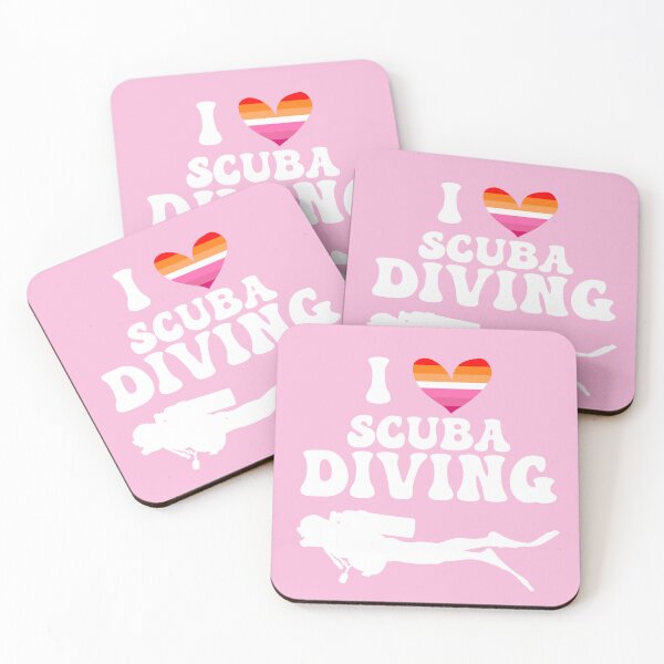 Item preview, I Heart Scuba: Lesbian Pride (White) designed and sold by Zia Frazier.