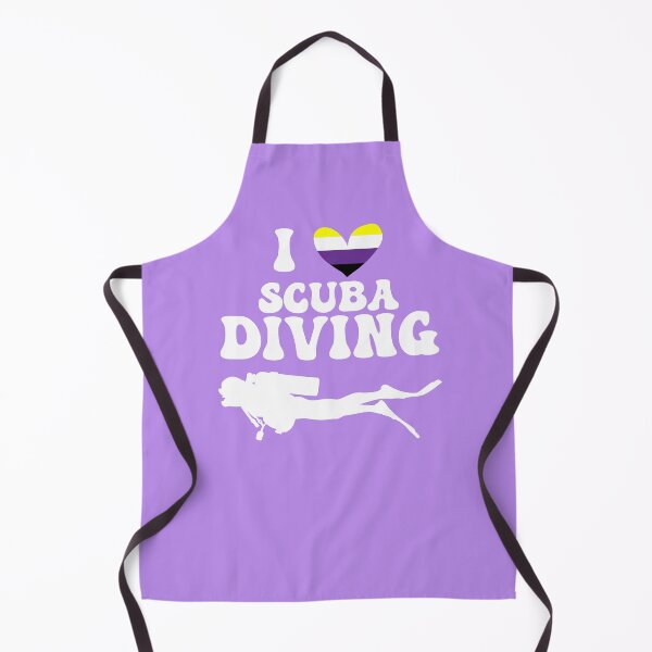 Item preview, I Heart Scuba: Nonbinary Pride (White) designed and sold by Zia Frazier.
