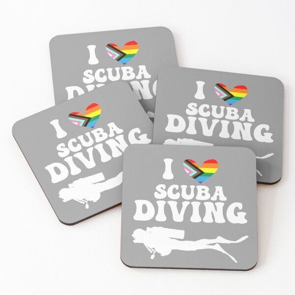 Item preview, I Heart Scuba: Queer Pride (White) designed and sold by Zia Frazier.