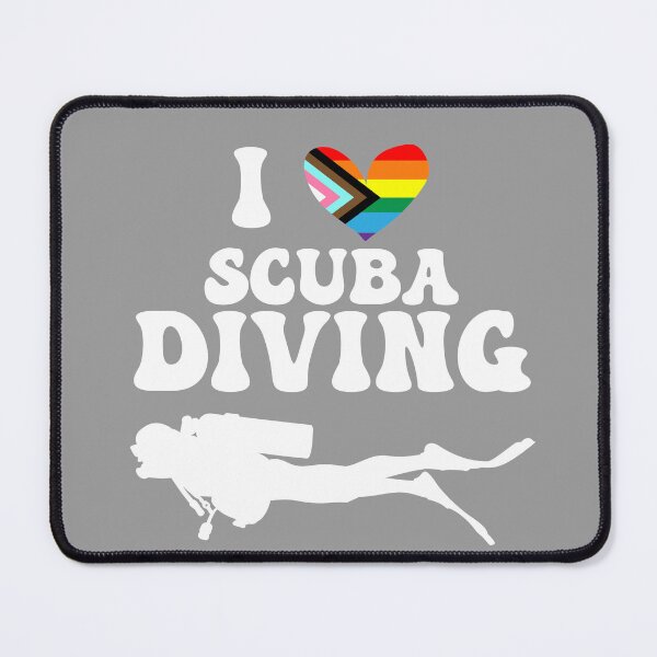 Item preview, I Heart Scuba: Queer Pride (White) designed and sold by Zia Frazier.