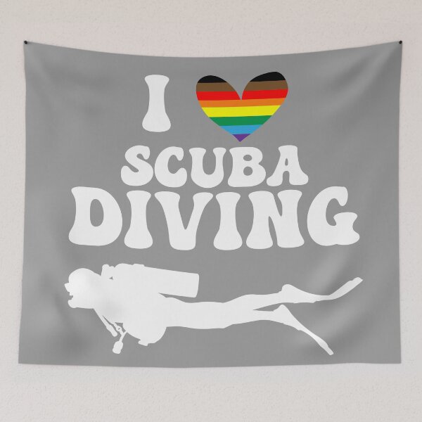 Item preview, I Heart Scuba: QPoC Pride (White) designed and sold by Zia Frazier.
