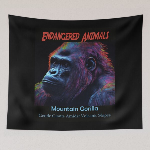 Item preview, Mountain Gorilla: Gentle Giants Amidst Volcanic Slopes designed and sold by JLCableStudio.