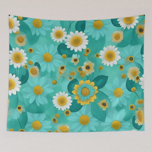 Item preview, Daisy Dreams Embracing Retro Charm with Floral Patterns designed and sold by Tamas Das.
