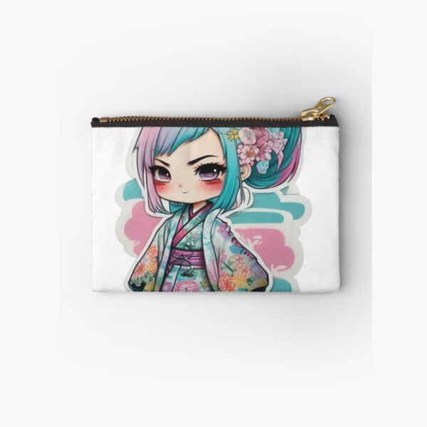 Item preview, Adorable kimono-clad girl radiating stylish charm stickers and more. designed and sold by mefirefire.