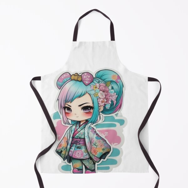 Item preview, Adorable kimono-clad girl radiating stylish charm stickers and more. designed and sold by mefirefire.