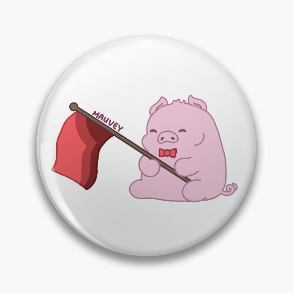 Item preview, pig with a flag (red) designed and sold by practiceyourins.