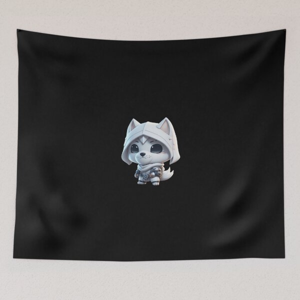Item preview, Very Cute White Ninja Wolf Digital Art designed and sold by ChibiArtline.