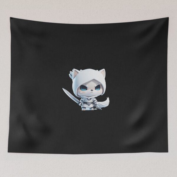 Item preview, Very Cute White Ninja Wolf Digital Art designed and sold by ChibiArtline.