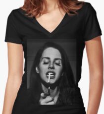 Lana Del Rey Women's Fitted V-Neck T-Shirt