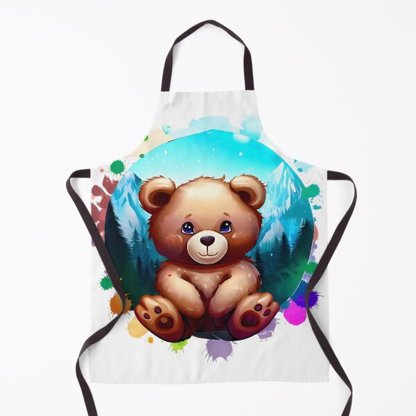 Item preview, Cute and sweet baby bear in a pine forest  designed and sold by ArtandSmile.