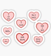 Anti- Valentines Day Hearts Sticker