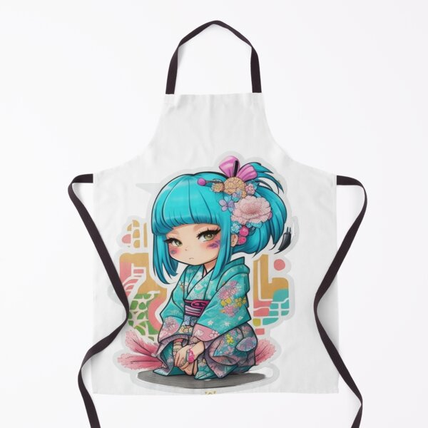 Item preview, Adorable kimono-clad girl radiating stylish charm stickers and more. designed and sold by mefirefire.