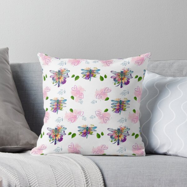 Item preview, Watercolor dragonfly in bloom designed and sold by murielsfaith.