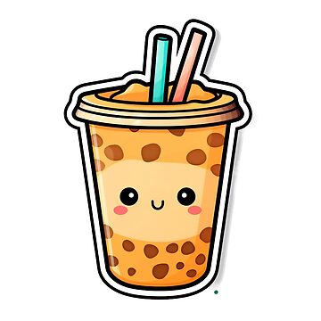 Aperçu de l'œuvre Cute Boba Tea Sticker de SyntheticColor