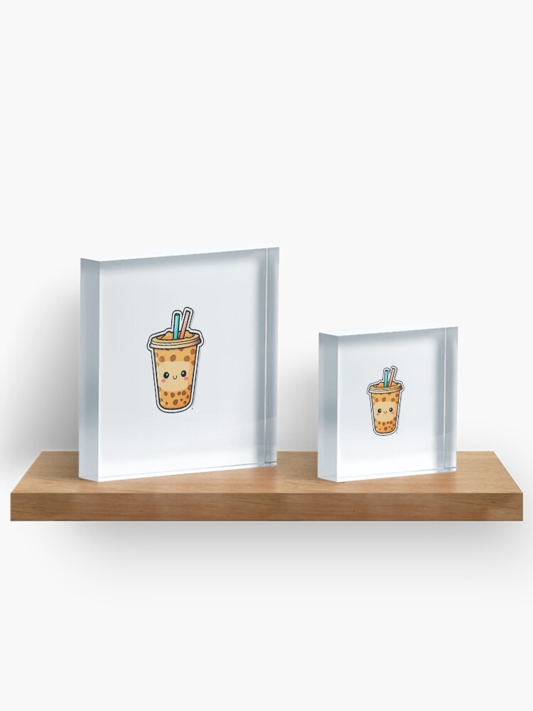 Thumbnail 3 von 5, Acrylblock, Cute Boba Tea Sticker designt und verkauft von SyntheticColor.