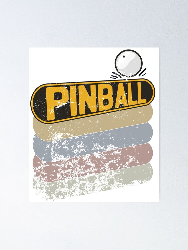 "Pinball Machine Flipper Metal Ball Classic Vintage" Poster by 14thFloor Redbubble