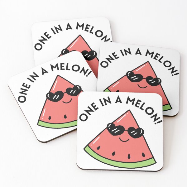 Item preview, One in a Melon cute food pun  designed and sold by Strictly McCracken.