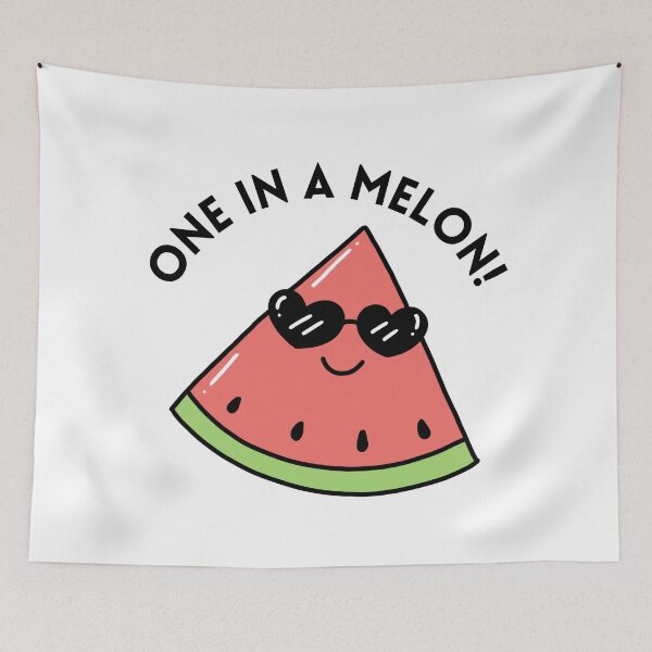 Item preview, One in a Melon cute food pun  designed and sold by Strictly McCracken.