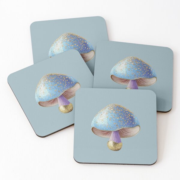 Item preview, Blue, Purple & Gold Glitter Mushroom designed and sold by CeeJBeeCreates.