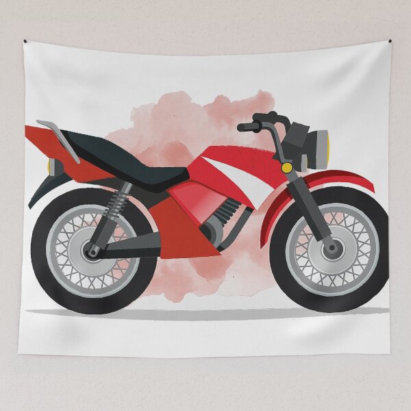 Item preview, Red Motorcycle Print designed and sold by brigithaAlice.