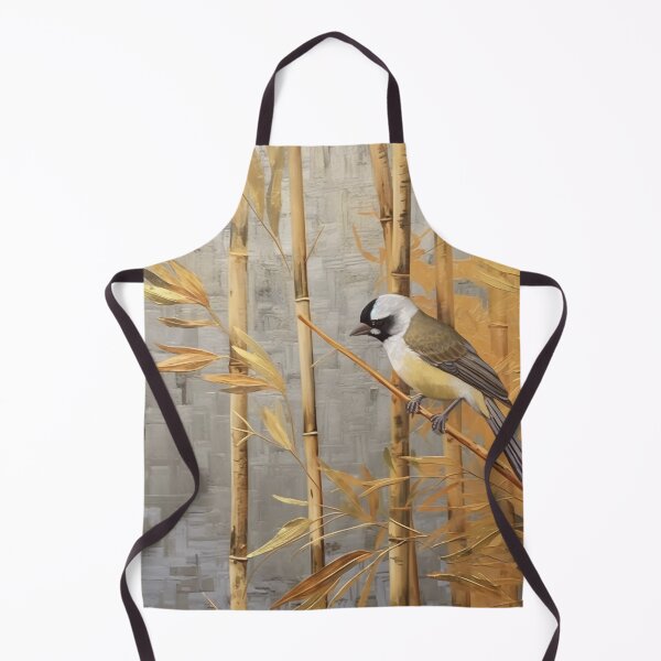 Artikelvorschau, partial bamboo leaf and birds with gold and bronze04 entworfen und verkauft von UnaWu533.