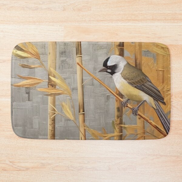 Artikelvorschau, partial bamboo leaf and birds with gold and bronze04 entworfen und verkauft von UnaWu533.