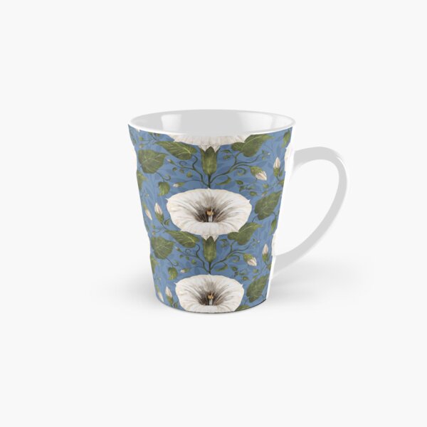 Aperçu de l'œuvre Dreamy Moonflower sur bleu créée et vendue par Silver Steer Design.