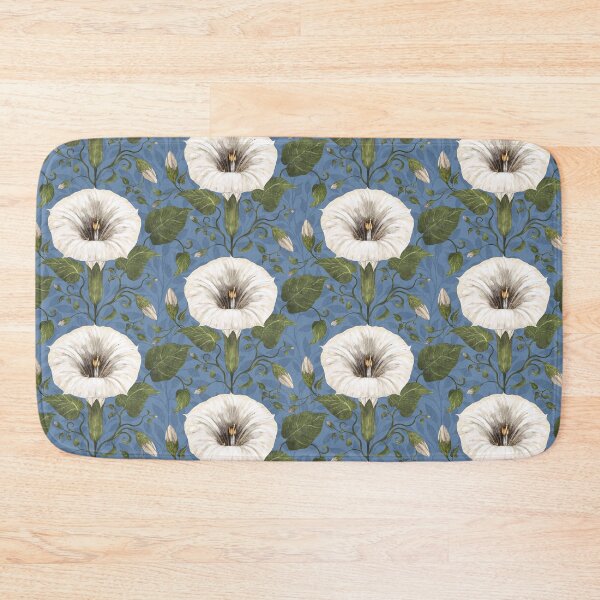 Item preview, Dreamy Moonflower on Blue designed and sold by Silver Steer Design.