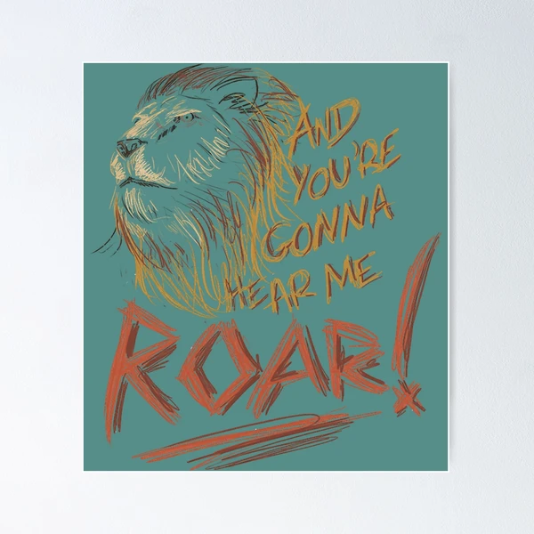 Katy Perry Roar White Heart Song Lyric Quote Music Poster Print