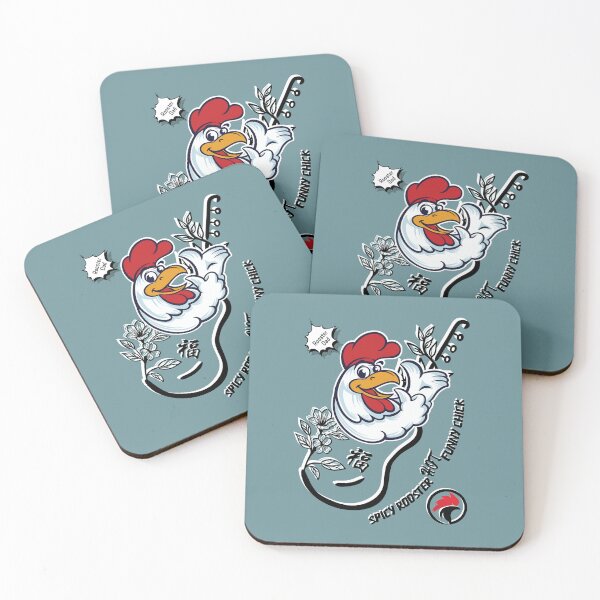 Item preview, White spicy Rooster is hot dad funny chicken designed and sold by Narcisa22.