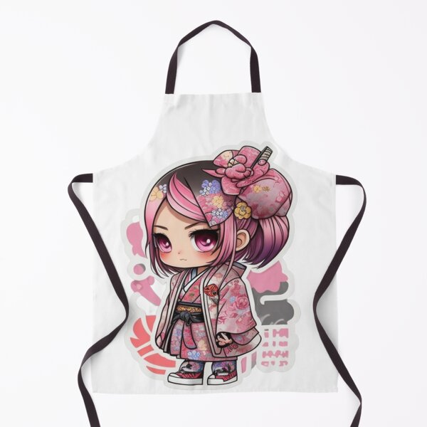 Item preview, Adorable kimono-clad girl radiating stylish charm stickers and more. designed and sold by mefirefire.