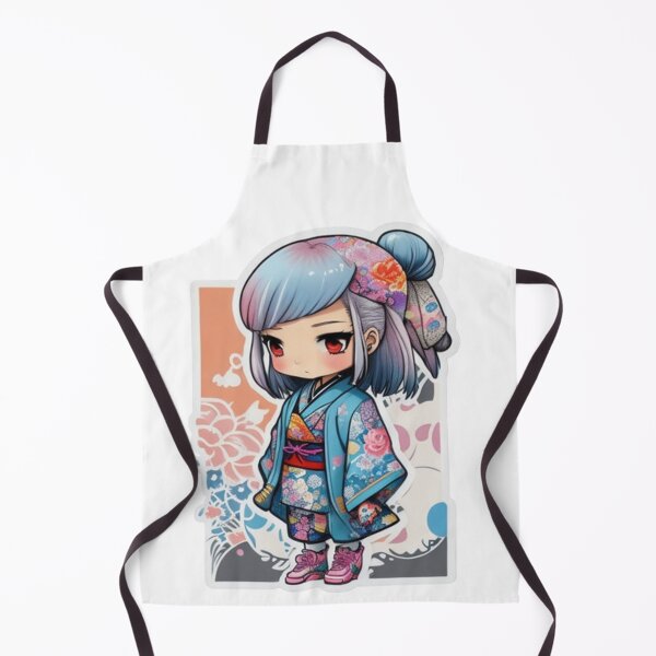 Item preview, Adorable kimono-clad girl radiating stylish charm stickers and more. designed and sold by mefirefire.