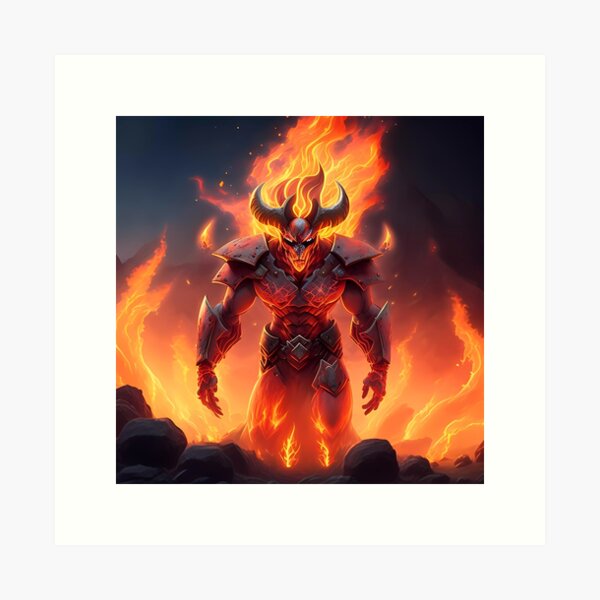 Cute Anime Fire Demon Poster for Sale by DustandMarbles